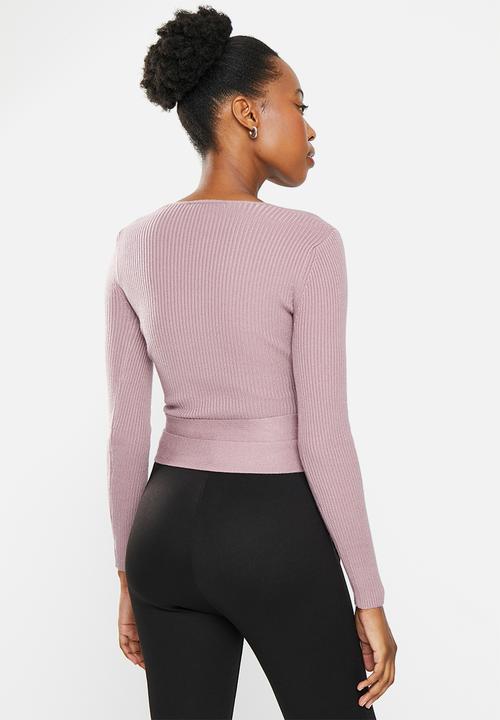 dailyfriday - Side tie knitwear top - mink