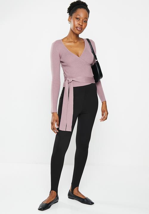dailyfriday - Side tie knitwear top - mink