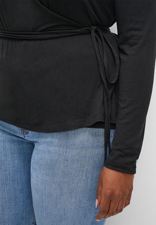 edit Plus - Wrap tee - black
