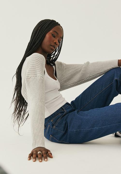 Supré  - Emma oversized knit shrug - grey marle
