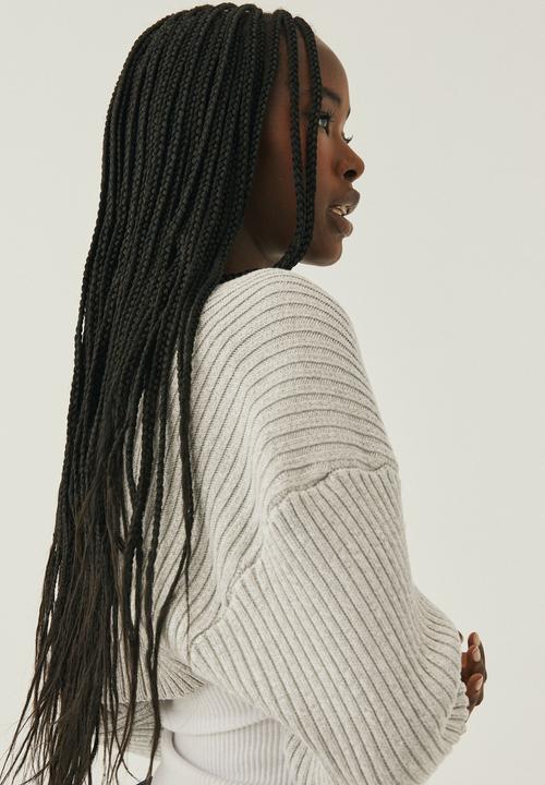 Supré  - Emma oversized knit shrug - grey marle