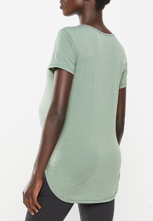 Cotton On - Maternity gym T-shirt - sage leaf