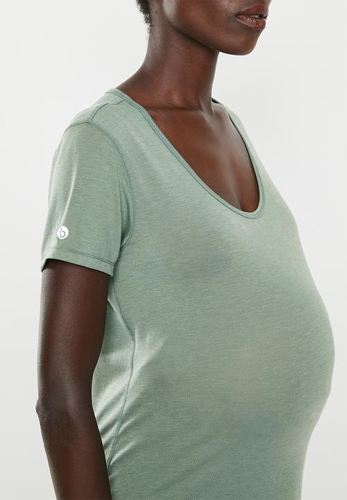 Cotton On - Maternity gym T-shirt - sage leaf