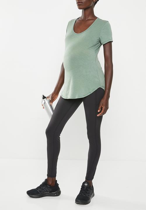 Cotton On - Maternity gym T-shirt - sage leaf