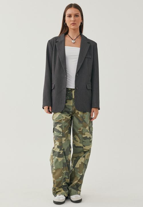 Supré  - harper oversized blazer - charcoal marle