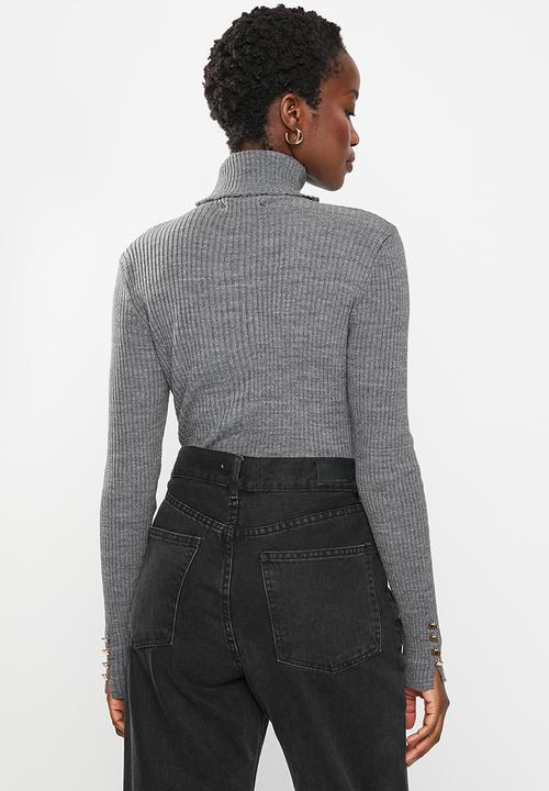Trendyol - Turtleneck knit sweater - anthracite