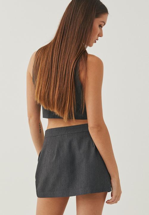 Supré  - Harper tailored mini skirt - charcoal marle