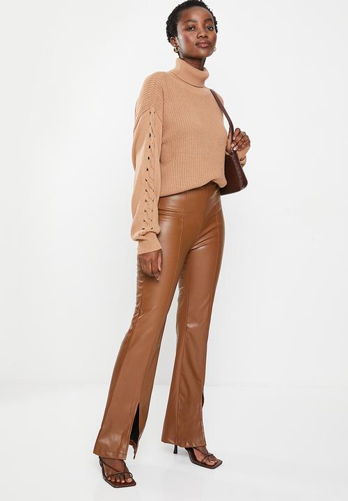 Trendyol - Turtleneck knit sweater - camel