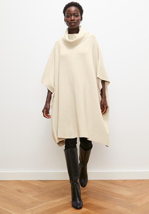 edit - Knitwear poncho - stone