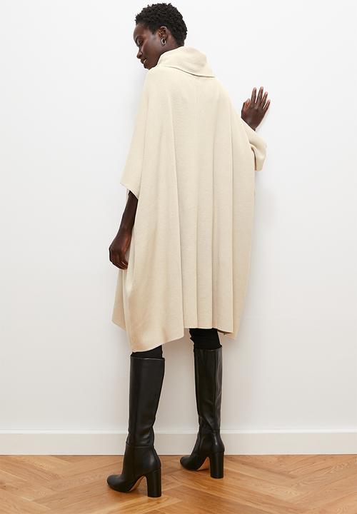 edit - Knitwear poncho - stone