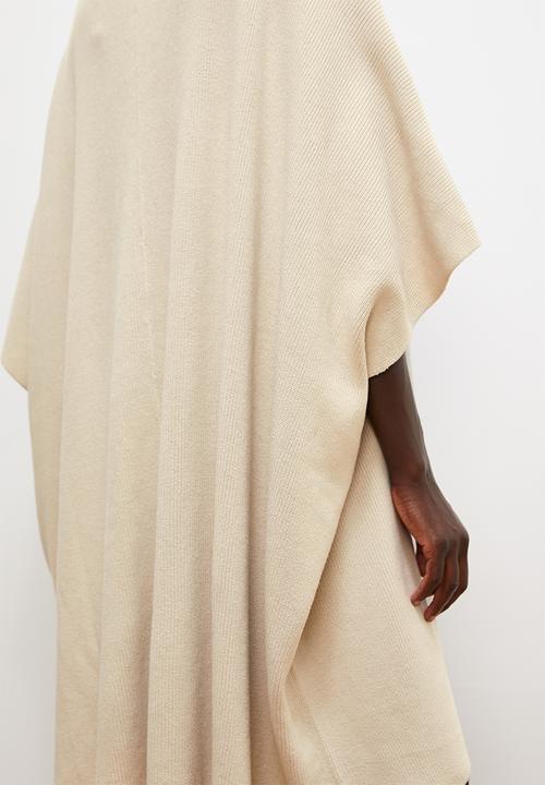 edit - Knitwear poncho - stone