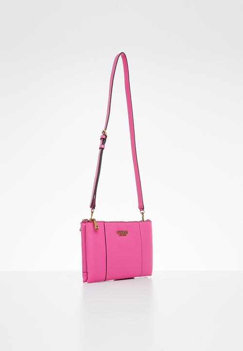 GUESS - Noelle double zip crossbody - fuchsia