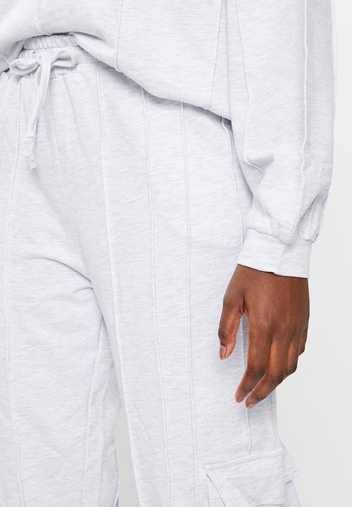 Trendyol - Hooded stitch detail tracksuit set  - grey