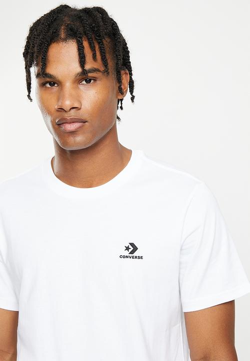 Converse - Converse go-to embroidered star chevron tee - white