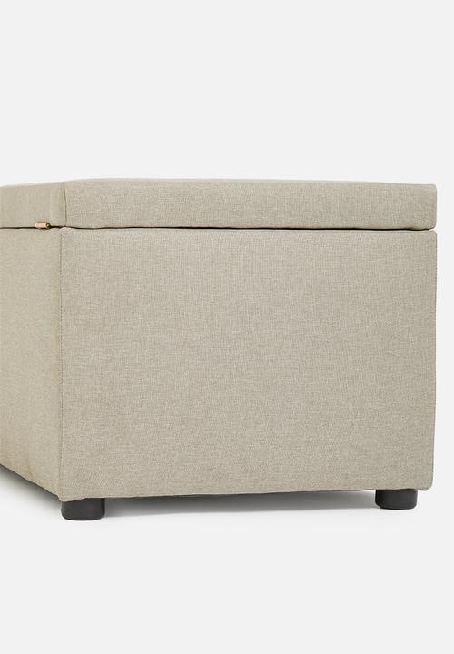 Sixth Floor - Double storage ottoman - natural