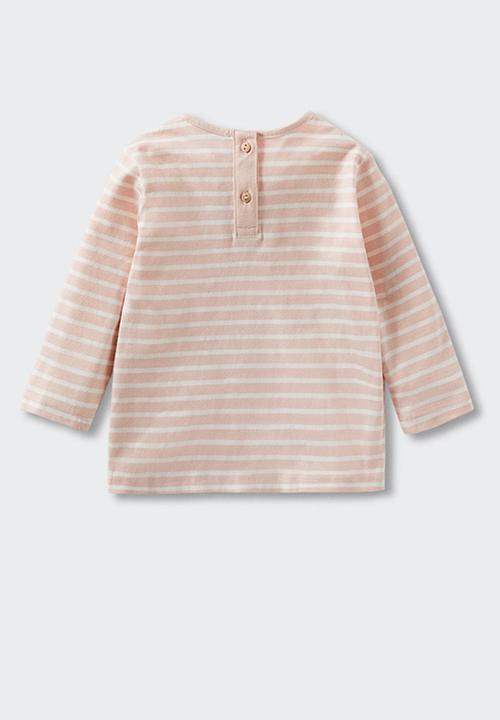 MANGO - T-shirt babi - pink
