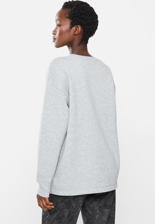 Under Armour - Rival fleece oversize crew - steel medium heather
