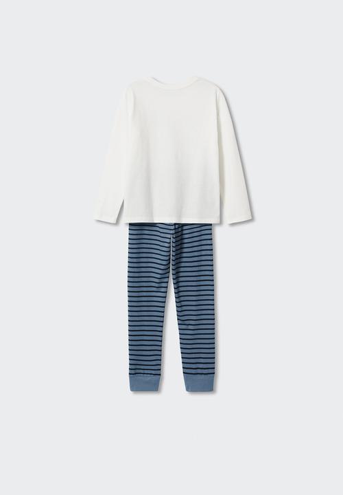 MANGO - Pyjama pack  weekend - white & blue