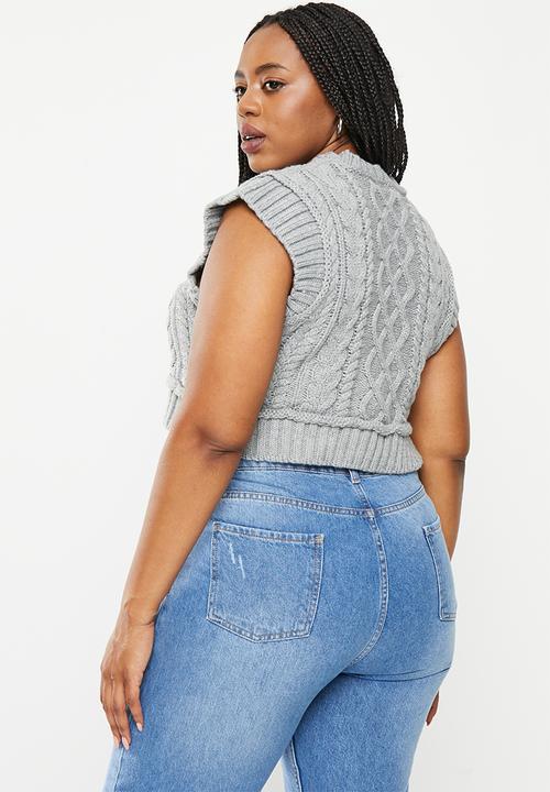 dailyfriday - Cable singlet - grey melange