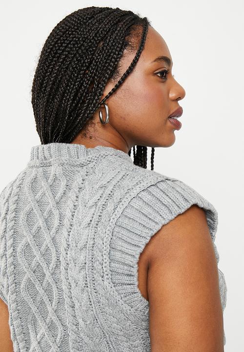 dailyfriday - Cable singlet - grey melange