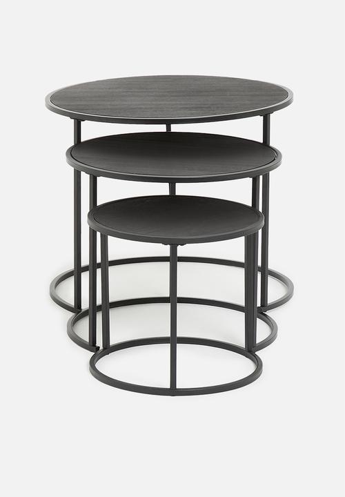 H&S - Nixon nested tables - black