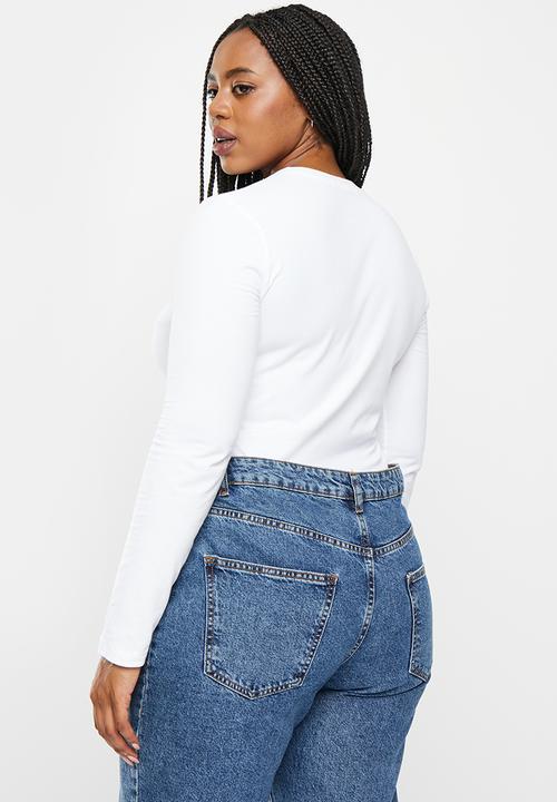 Calvin Klein - Plus monogram logo long sleeves - bright white