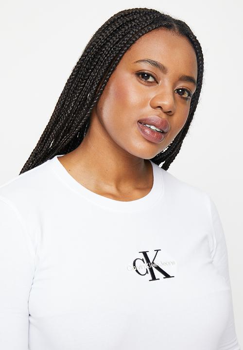 Calvin Klein - Plus monogram logo long sleeves - bright white