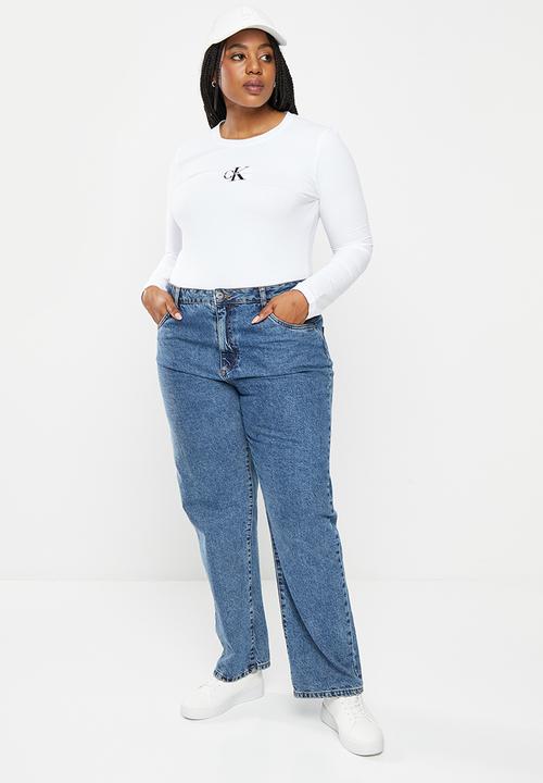 Calvin Klein - Plus monogram logo long sleeves - bright white