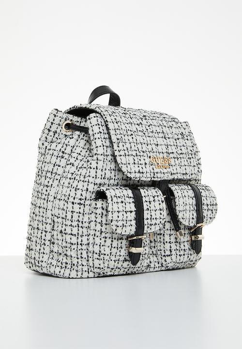 GUESS - Adam flap backpack - black & white