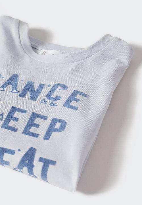 MANGO - T-shirt  dance - light blue