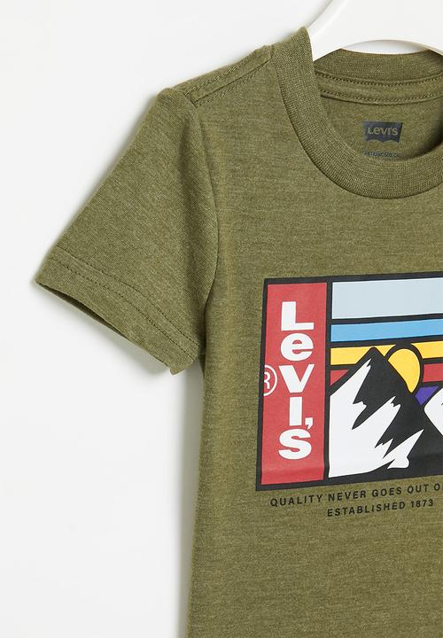 Levi’s® - Lvb mountain logo tee - dark olive heather