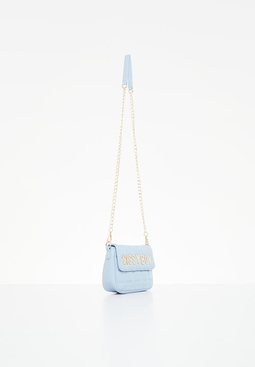 SISSY BOY - Square it off: quilted crossbody - powder blue