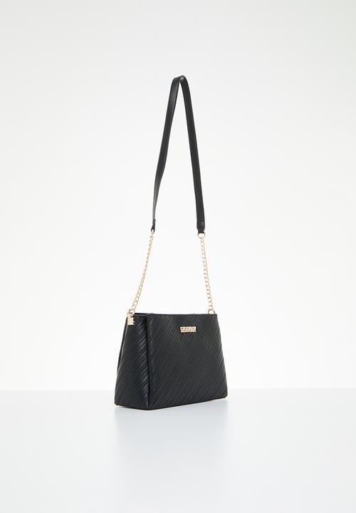 SISSY BOY - The rachel: sissyboy all over emboss print crossbody - black