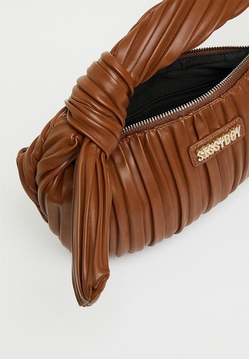 SISSY BOY - Tie the knot : knotted pleated bag - tan