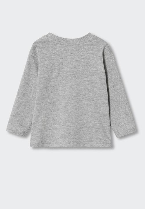 MANGO - T-shirt hooray - grey