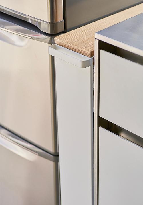 Yamazaki - Tower storage cart with handle - white