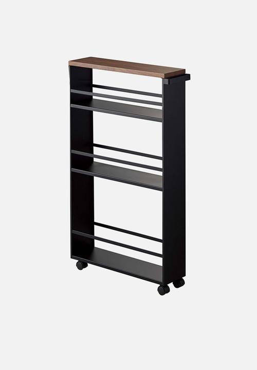 Yamazaki - Tower storage cart with handle - black