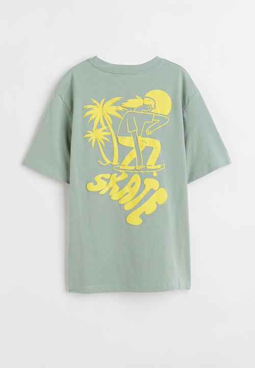 H&M - Cotton T-shirt - light green/skater