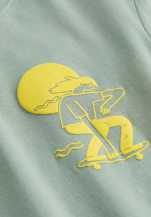 H&M - Cotton T-shirt - light green/skater