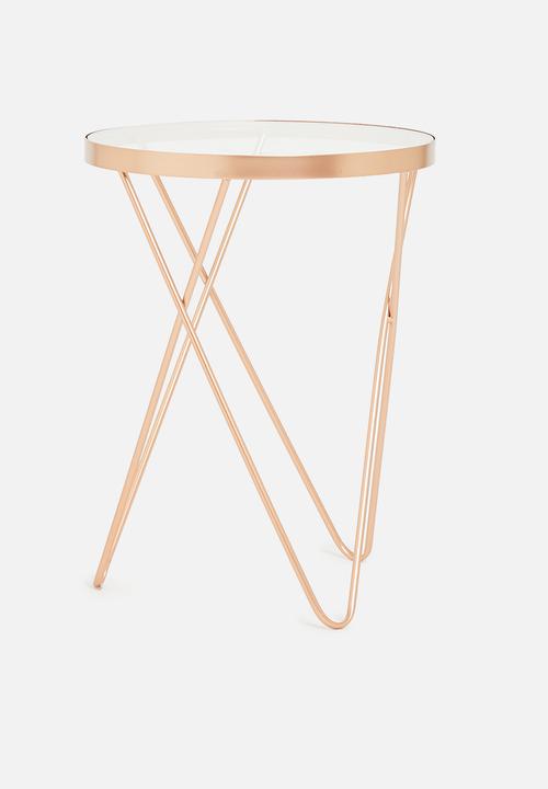 Sixth Floor - Lexi side table - gold