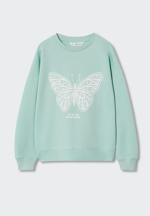 MANGO - Sweatshirt dublini - pastel green