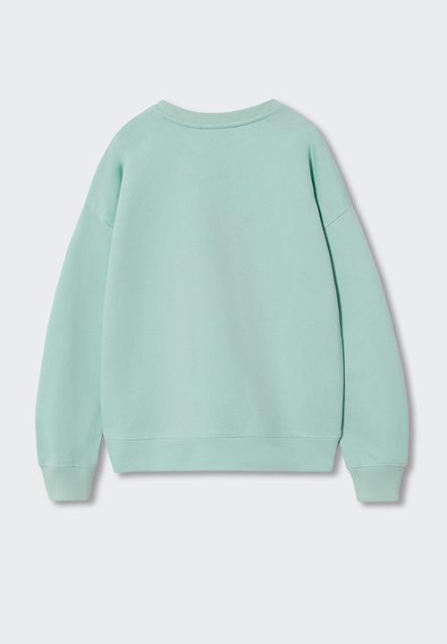 MANGO - Sweatshirt dublini - pastel green