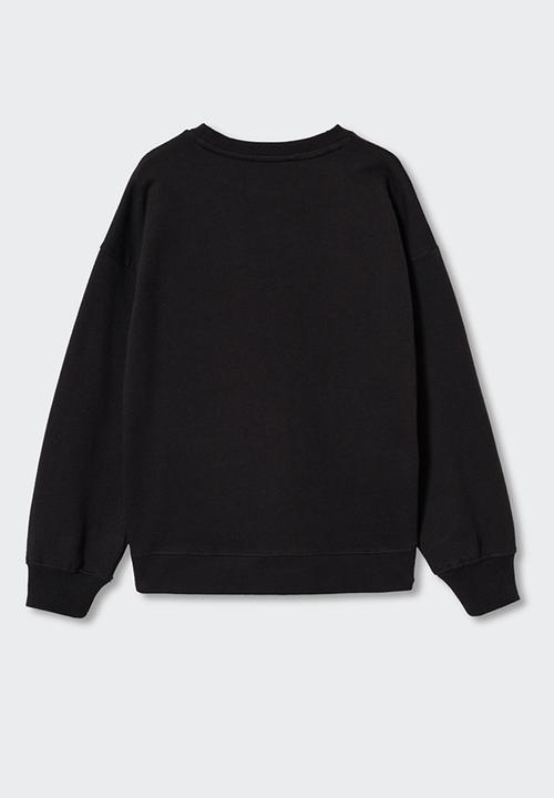 MANGO - Sweatshirt dublini - black