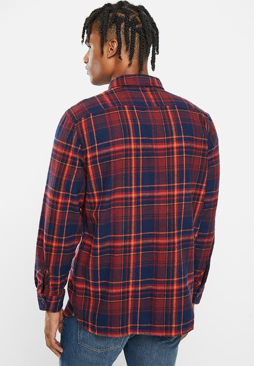 Levi’s® - Classic worker nathan plaid - red mahogany