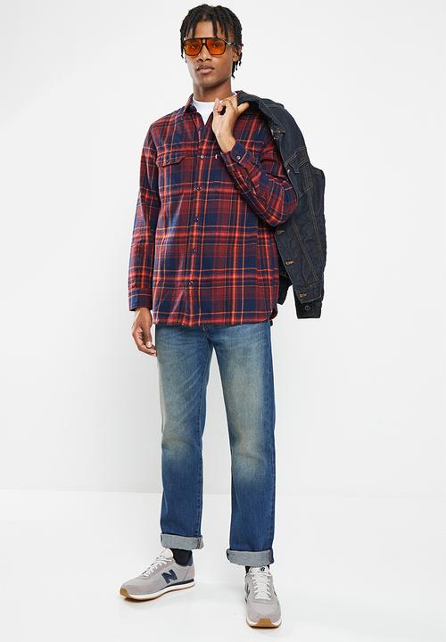 Levi’s® - Classic worker nathan plaid - red mahogany