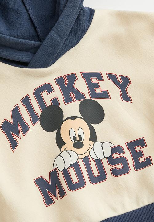 H&M - 2-Piece print-motif sweatshirt set - blue/mickey mouse