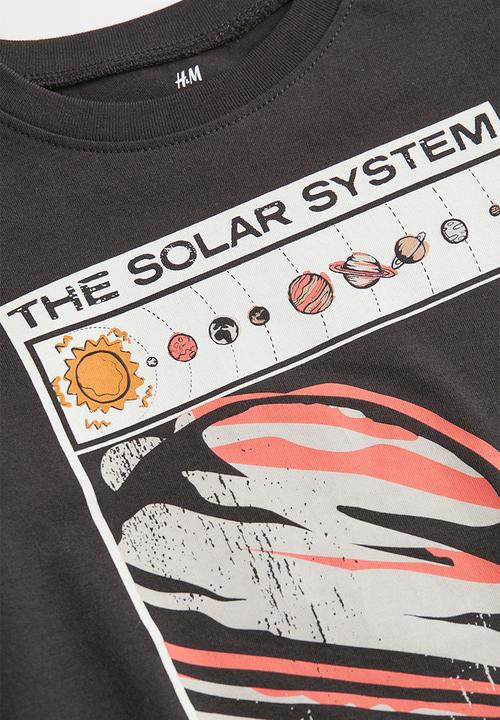 H&M - Cotton T-shirt - dark grey/saturn