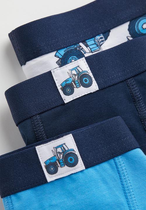 H&M - 5 Pack boxer shorts - blue/tractors