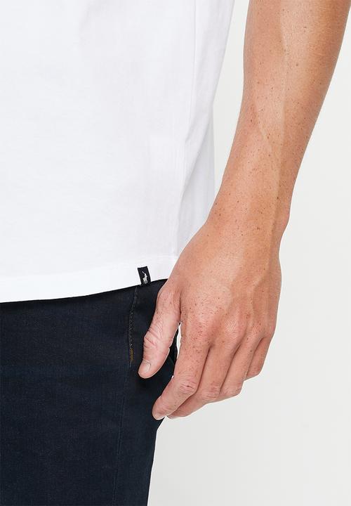 POLO - Men pjc clive short sleeve overdyed tee - white