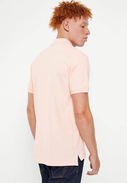 POLO - Men classic pique short sleeve golfer - pink
